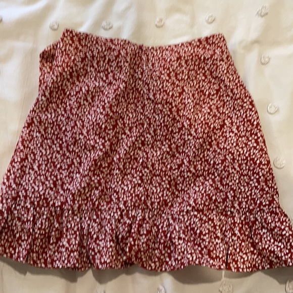 xs burnt red and white skirt - Picture 3 of 4